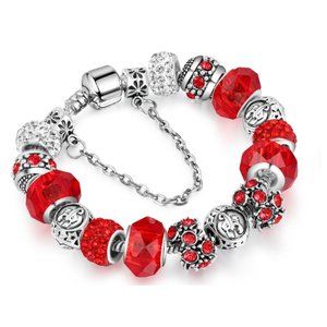 Miss's European Charm Bracelet Scorpio Austrian Crystal Beads Fashion Jewelry